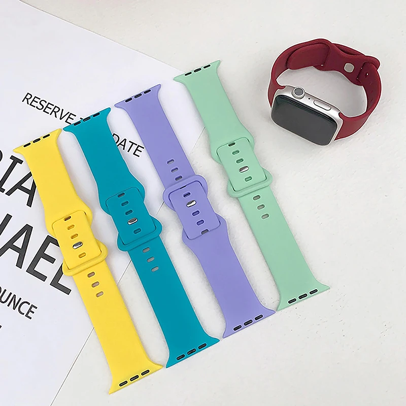 Sport Strap For Apple Watch Band 45mm Ultra 2 49mm 40mm 44mm 41mm 42 Mm Silicone Engraved Bracelet Iwatch Series 9 8 7 Se 4 5 6