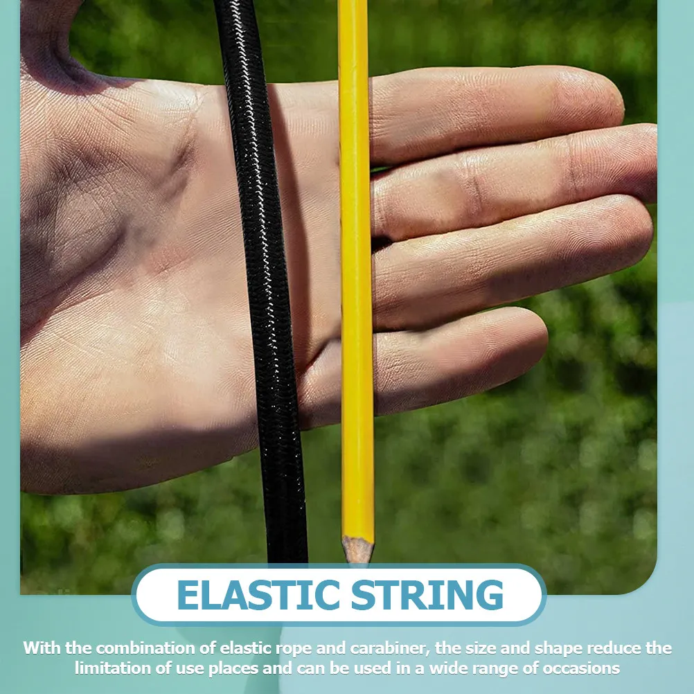 1Set Kayak Bungee Cord Kit Elastic Shock Cord Strong Nylon Rope with Hooks Boat Tie Rope for Kayak Camping Climbing Outdoor