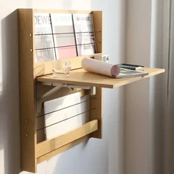 Wall-Mounted Storage Rack Small Apartment Table Board Desk Invisible Desk Computer Desk Folding Dressing Table