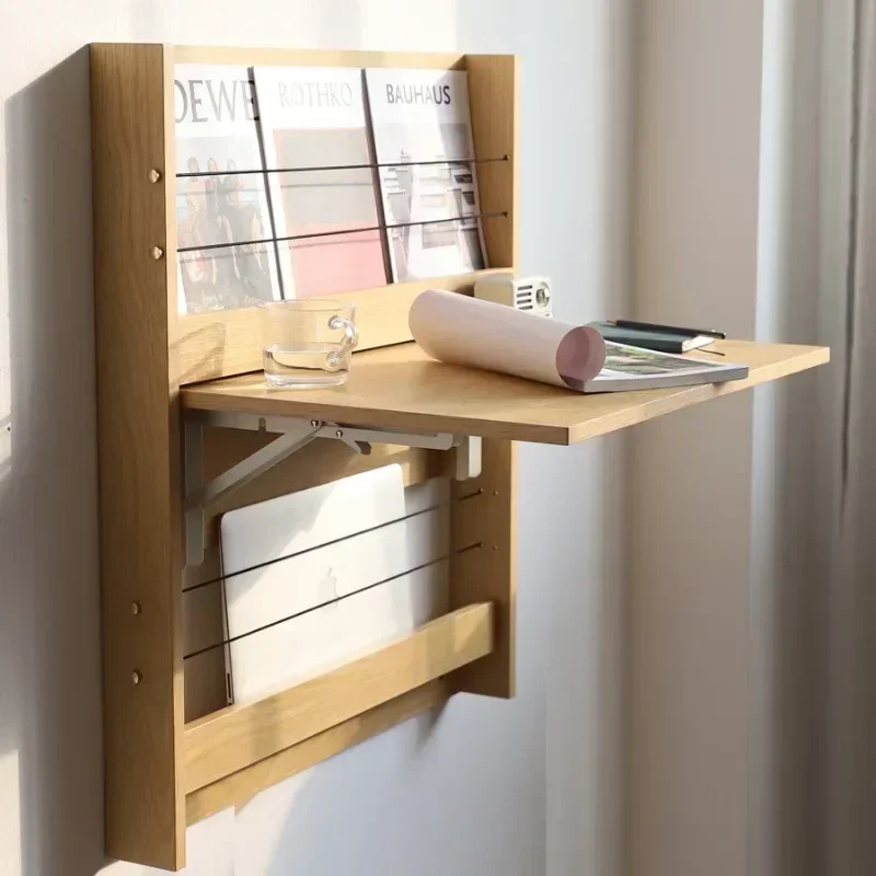 Wall-Mounted Storage Rack Small Apartment Table Board Desk Invisible Desk Computer Desk Folding Dressing Table