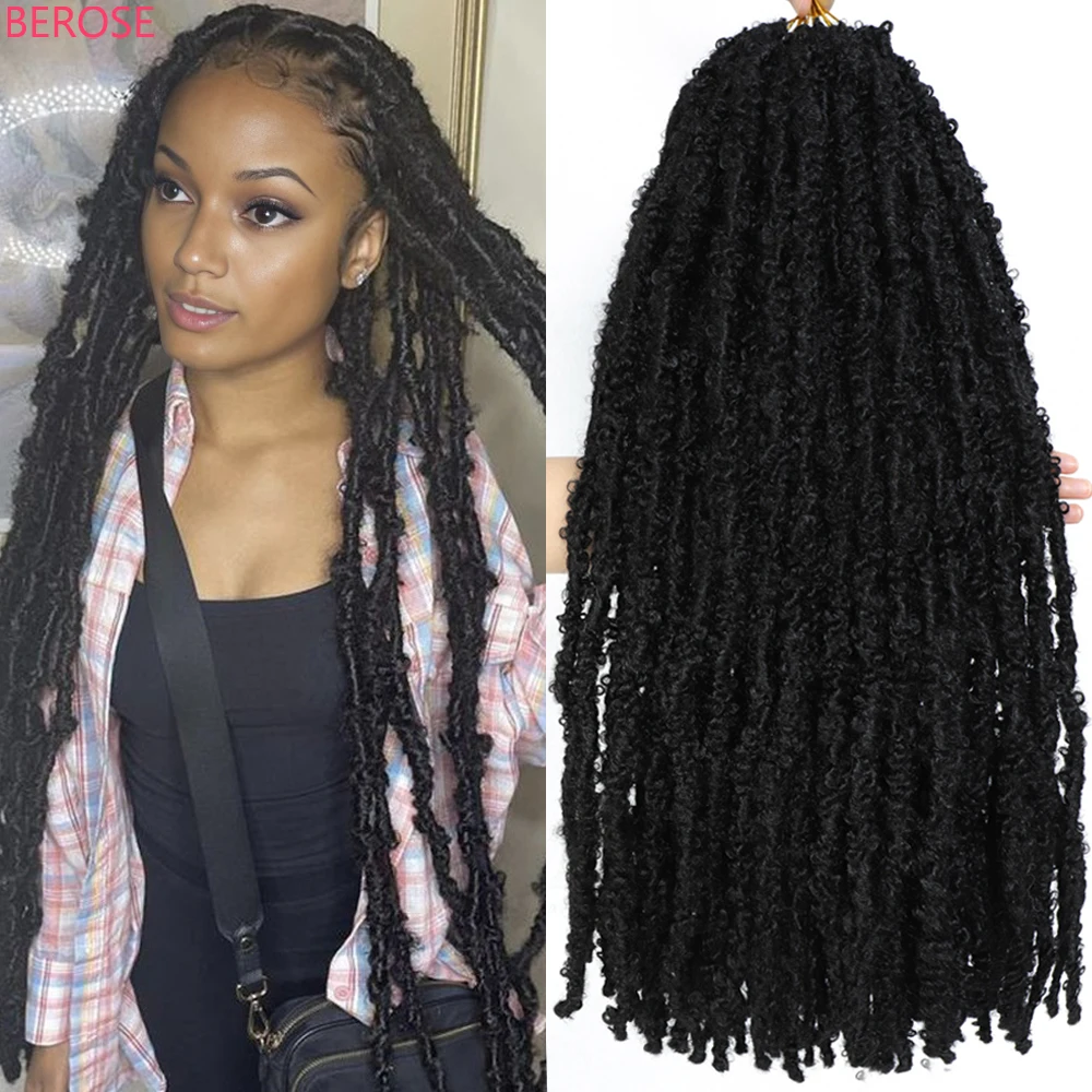 12- 36 inches Super Long Butterfly Locs Crochet Hair 1- 6 Packs Distressed Faux Locs Crochet Braids Hair Goddess Soft Locs Hair