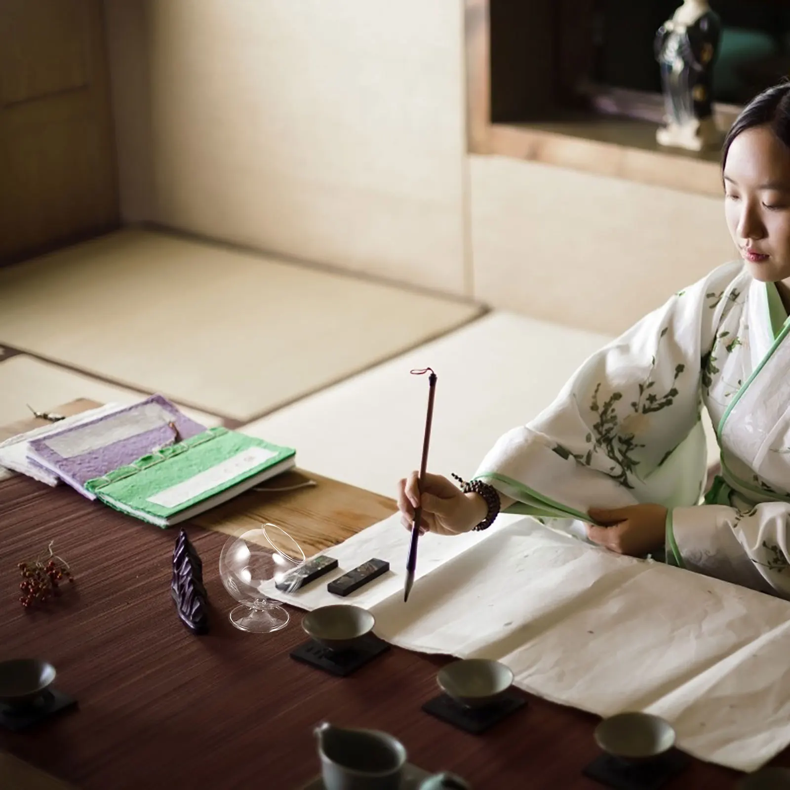 

Versatile Dip Pen Holder Multipurpose Glass Pen Washing Cup Simple Style Exquisite Design for Calligraphy Watercolor Pens