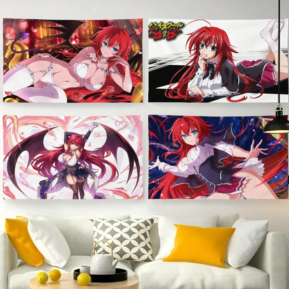 Anime High School D-dxd-S Rias Gremory flag For Garden Party Living Room Home Wall Decor Banner Bedroom Outdoor Tapestry