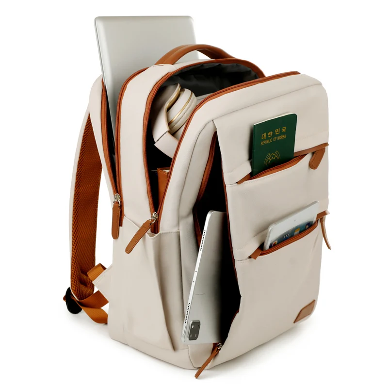 حقيبة ظهر للسفر للأعمال من Toposhine حقيبة نايلون واسعة متعددة الجيوب مقاومة للماء للرحلات والتنقلات في عطلة نهاية الأسبوع