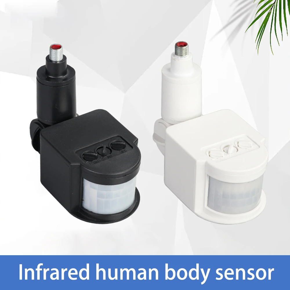 DC24V LED sensore di movimento della luce rilevatore di infrarossi PIR automatico a infrarossi sensore di movimento con interruttore Timer esterno rotante a 120 gradi