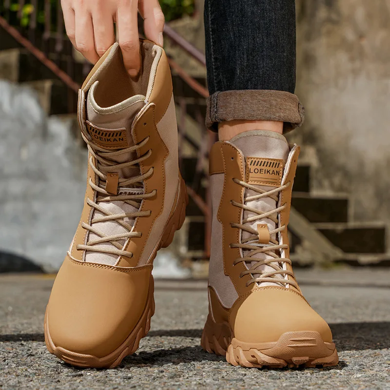 2025 Autumn and Winter New Men's Shoes Outdoor Fashion Trend Men's Boots Casual Sports High Top Plus Size Short Boots Men Shoes