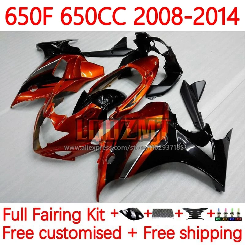 GSX650F For SUZUKI KATANA GSXF650 2008 2009 2010 2011 2012 2013 2014 GSXF 650 08 09 10 11 12 13 14 Fairing 90No.2 Orange black