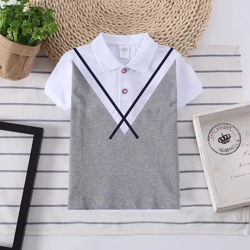 2022 High Quality Kids Polo Shirt Breathable Boys Sports Tops Fashion Short Sleeve Children Polo Shirts for Boy Toddler Clothes