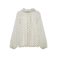 Women's Dots Printed Blouse Shirt Spring Autumn Fashion Long Sleeve Bow Lace-Up Blouse Shirt Lady Elegant High Street Blouses - Image 6