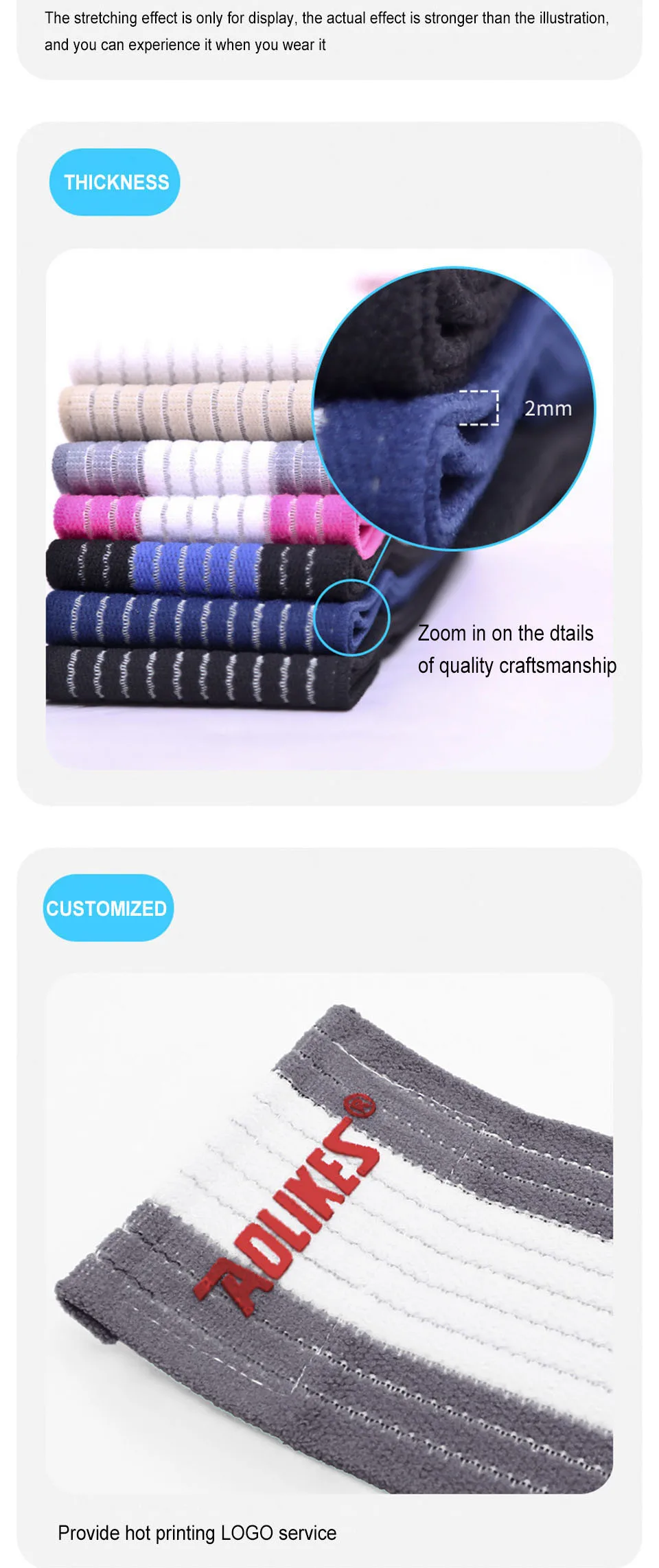 AOLIKES Professionelle Sport-Erdungsbandagen, elastische Knöchelstütze, Polster, Schutz, Knöchelbandage, Schutz für Fitnessstudio – Detail 12