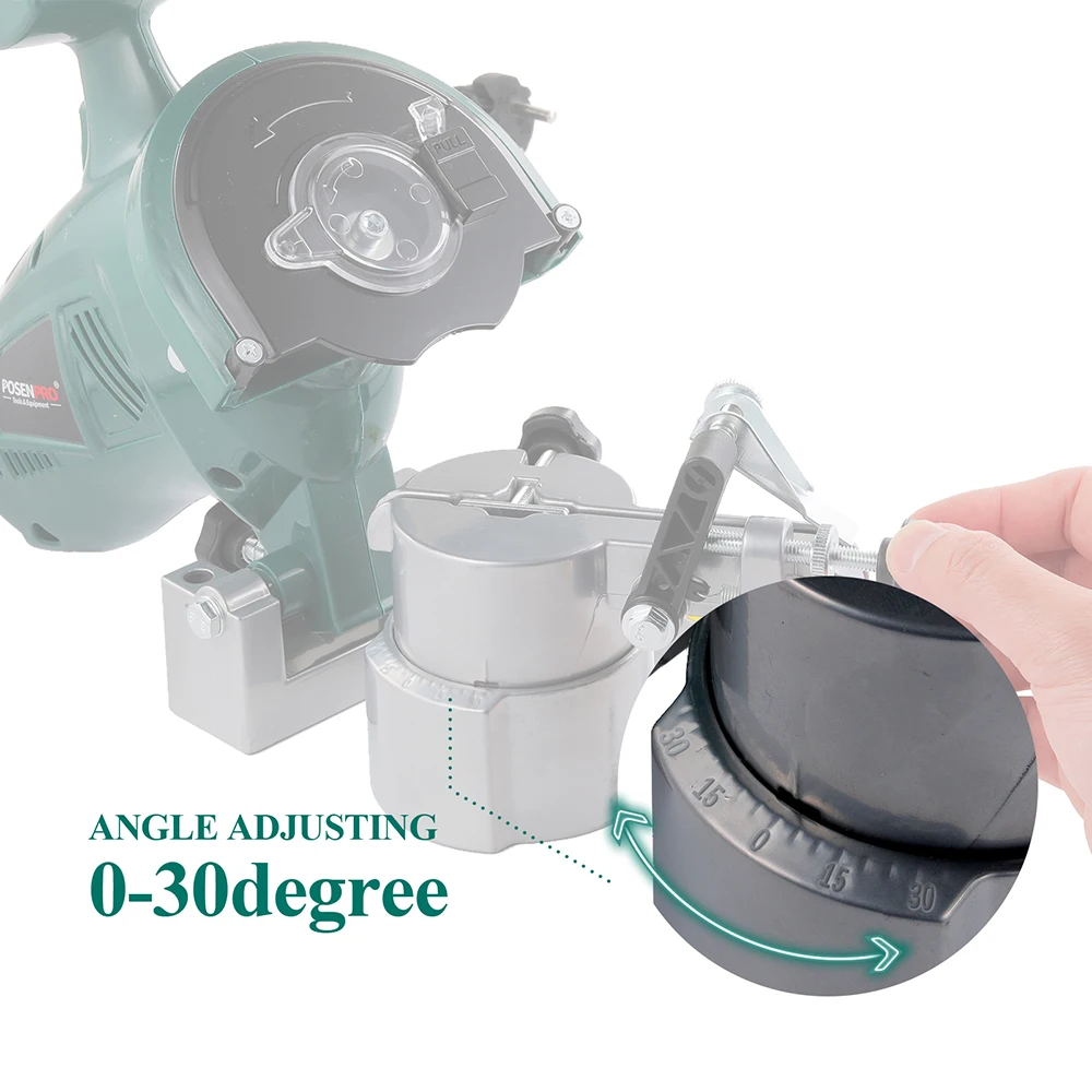 POSENPRO 250W Chain Saw Sharpener 100mm 4" Inches Power Electric Sharpener for Sharpening Saw Chains Portably Garden Tools