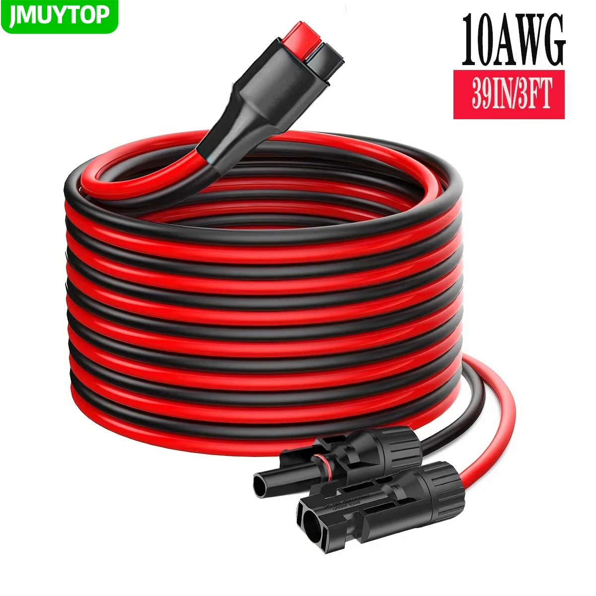 

JMUYTOP 6FT/78IN 10AWG Solar Panel Cable with Anderson Connectors For RV power station Pure copper solar Extension cable