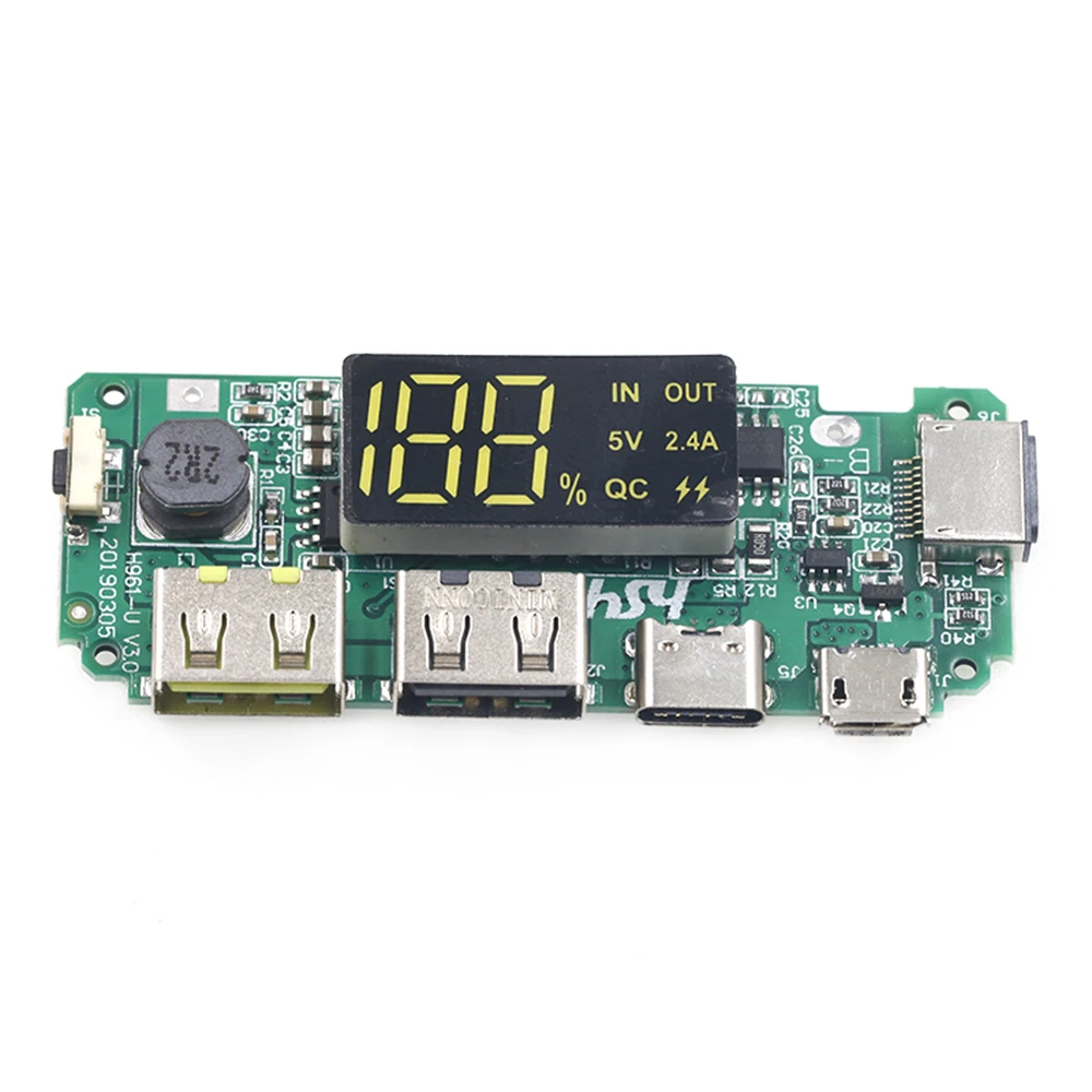 18650 Charging Board Dual USB 5V 2.4A Mobile Power Bank Module 18650 Lithium Battery Charger Board Circuit Protection