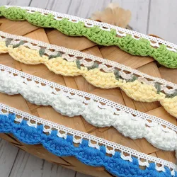 Tissu de couture en dentelle de coton coloré, 3 mètres, ruban de dentelle au Crochet en coton décoratif, technologie de bijoux faits à la main