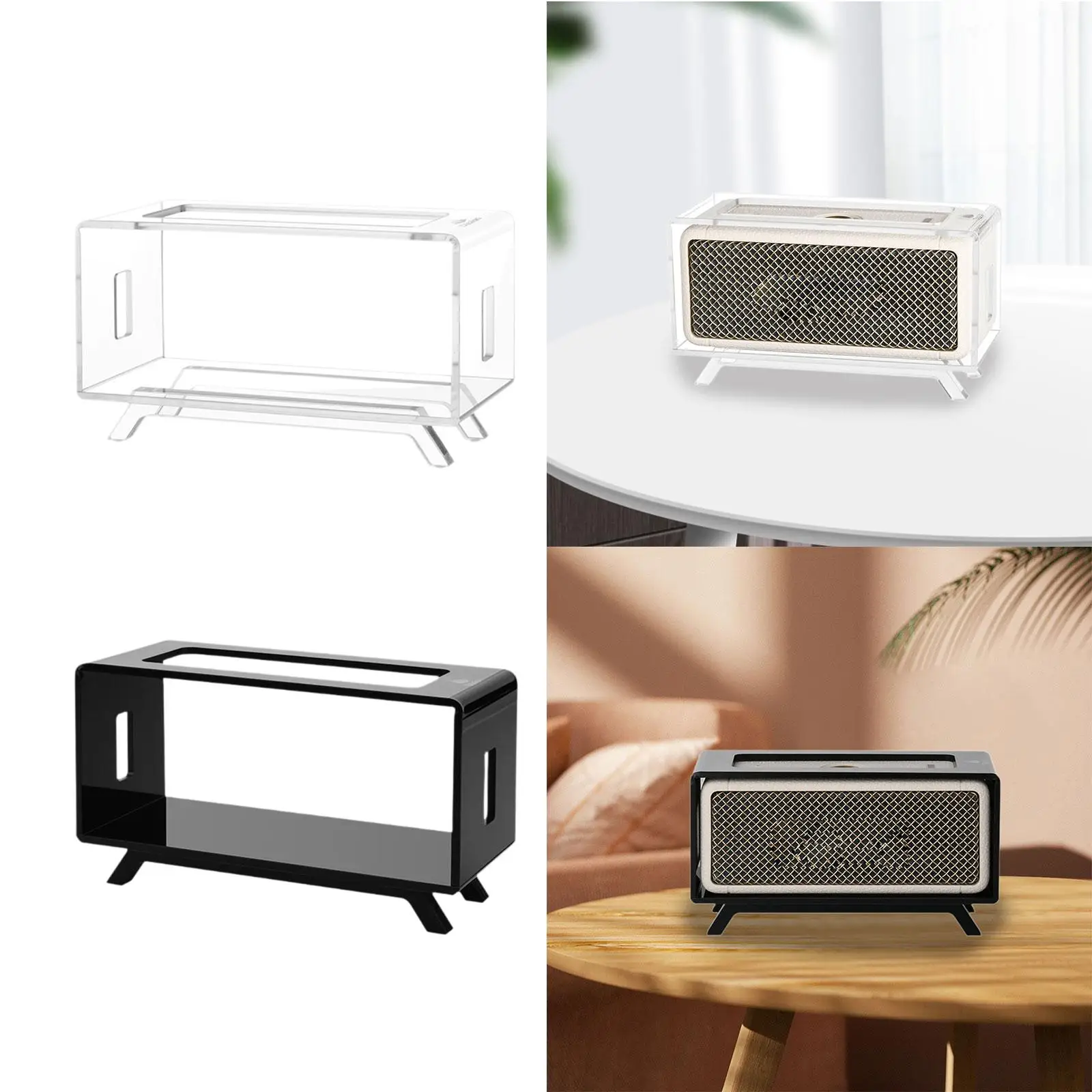 Desktop Speaker Stand Lightweight Anti Slip Sturdy Speaker Riser Display Stand for Tabletop Bookshelf Offices Bedroom Bathroom