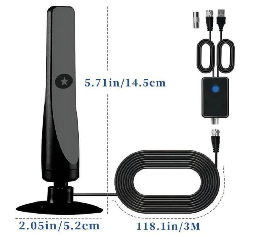Imagem -05 - Aqui Está a Tradução para o Português: Antena de tv hd Portátil Antena Digital hd Aérea Antena de tv Digital hd com Amplificador Dvb-t2 Resposta Rápida Antena Interna Externa
