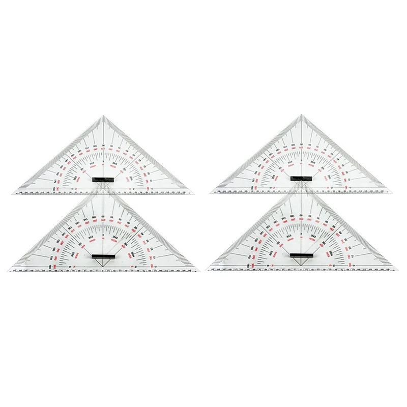 2X Chart Drawing Triangle Ruler For Ship Drawing 300Mm Large-Scale Triangle Ruler For Distance Measurement Teaching