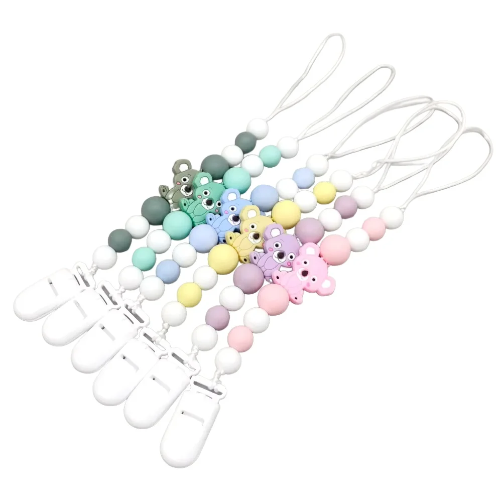 

Силиконовая детская деревянная пустышка ручной работы, зажим для соски, безопасная цепочка для прорезывания зубов, цепочка для прорезывания зубов