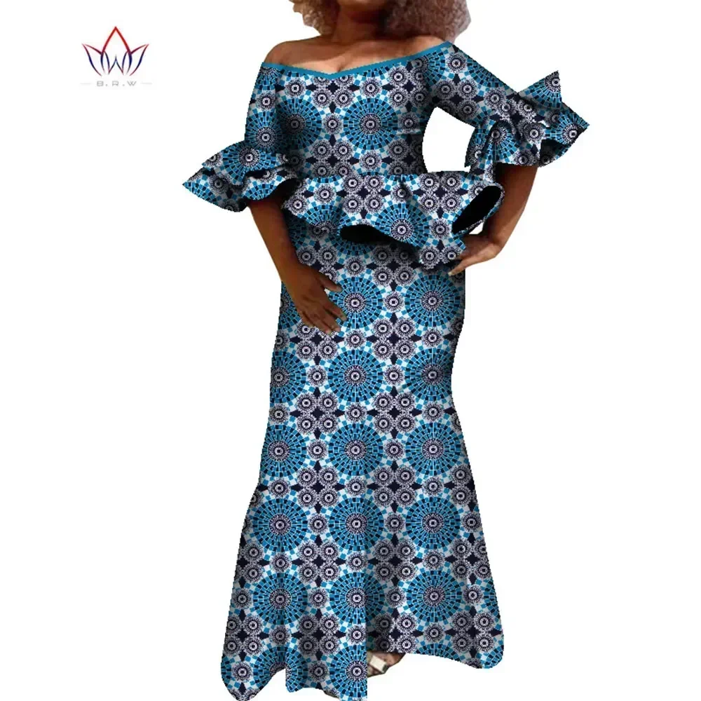 مضيئة كم المرأة تنورة مجموعة Dashiki أنقرة حفلة 2 قطعة مجموعات بلوزات وتنورة مجموعات للنساء الملابس النسائية الأفريقية WY8431 #4