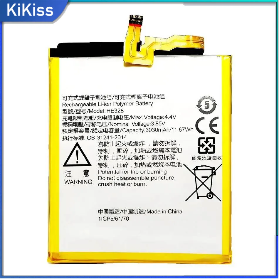 3030Mah HE328 Mobile Phone Battery Premium Replacement For Nokia 8 TA-1004 H 328