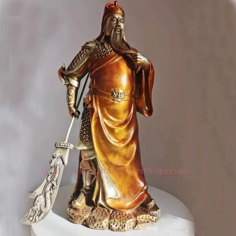 Statue de bouddha de dieu de la richesse, 40CM, société d'asie du sud-est, maison, haute qualité, affaires prospères, porte-bonheur, CAI SHEN GUAN GONG