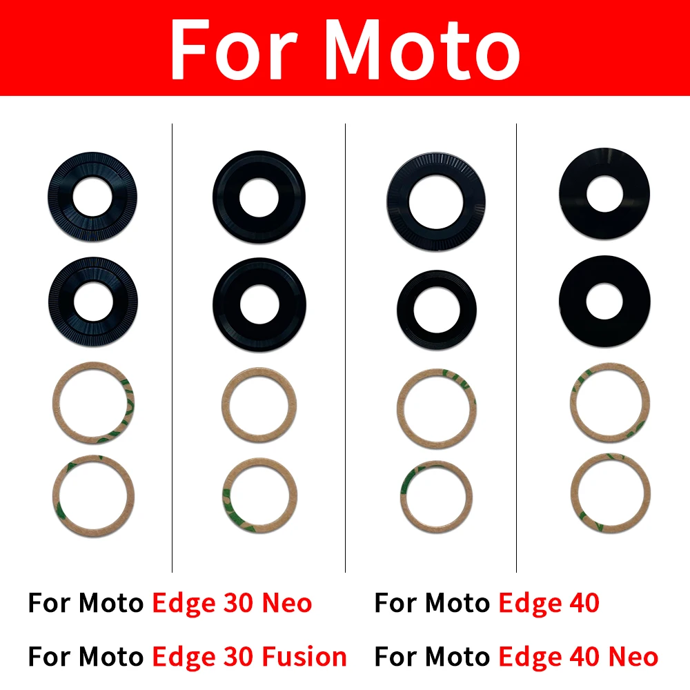 Nova capa de lente de vidro da câmera traseira com adesivo para motorola moto edge 20 lite 30 pro 40 neo fusion 30