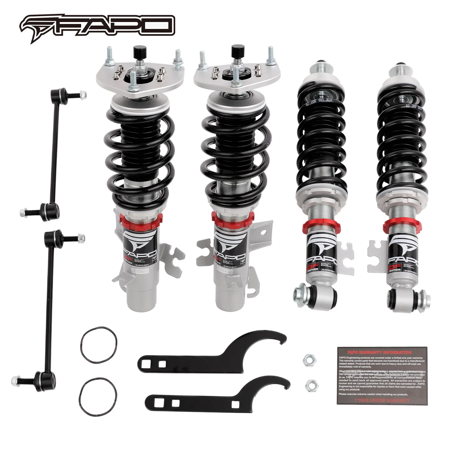 رائجة البيع PF016620 ميني كوبر/هاتش 2nd Gen R55/R56 2006-2013 أحادية أنبوب كويلوفيرز تعليق خفض أطقم امتصاص الصدمات