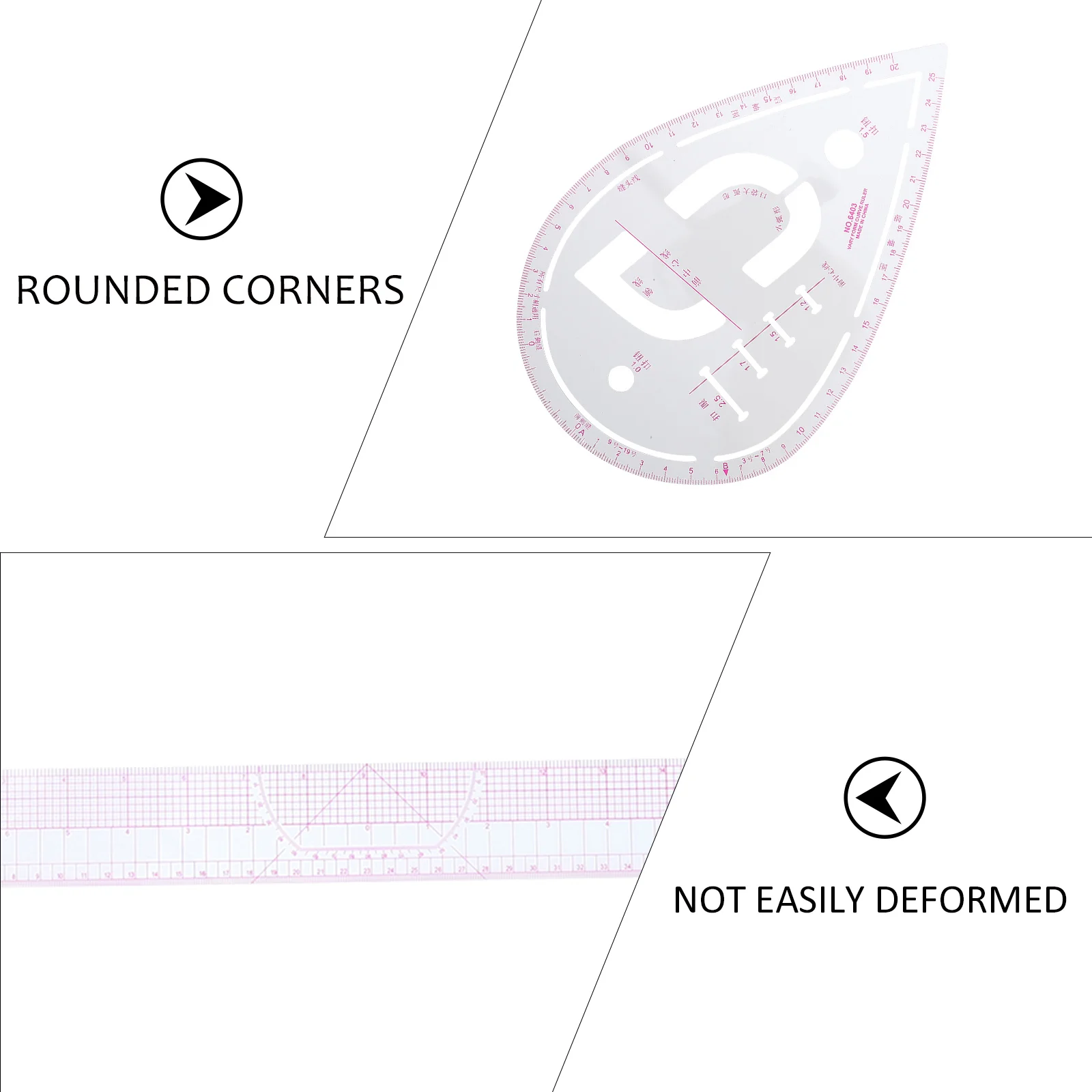 

Cutting Ruler Combination Clothing Rulers Fashion Design for Sewing Pattern Making Tailor