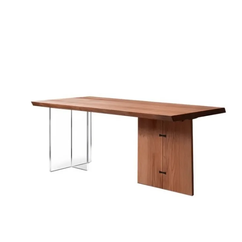 

Solid wood ash wood dining table, suspended large board table