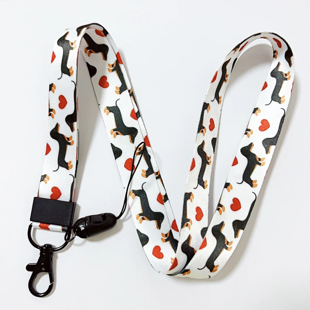 Dachshund Dog Men’s Lanyard Dog Print ID Badge Holder Lanyard for Keys Chain Cool for Boys