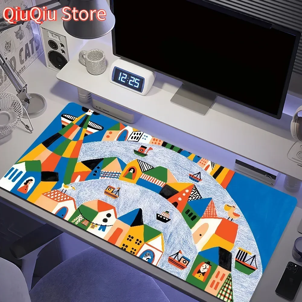 

Mouse Pad Anti-fray Home Custom Ergonomic Office Rubber Jana Large Illustration Desk Art Mat Keyboard PC Glatt Non-slip