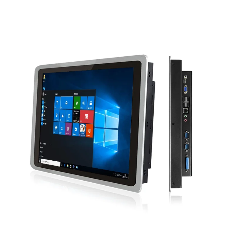 

10.4/12.1/15/17/19/21.5 Inch industrial panel pc all in one computer with Core J1800 4G+64G Capacitive touch monitor Panel