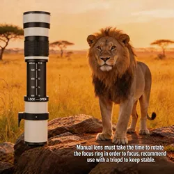 JINTU White 420-800mm F/8.3 Telephoto Lens +2x lens 420-1600mm for Canon 1500D 1100D 1200D 1300D 2000D 4000D 750D 450D 550D Came