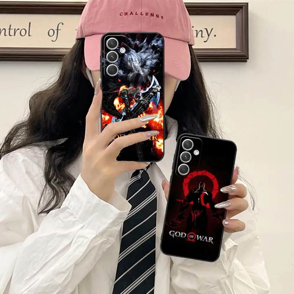 

Чехол для телефона War God Kratos для Samsung Galaxy S25 S24 S23 S22 S21 S20 S10 S9 Plus FE Ultra Lite Black Pretty Luxury