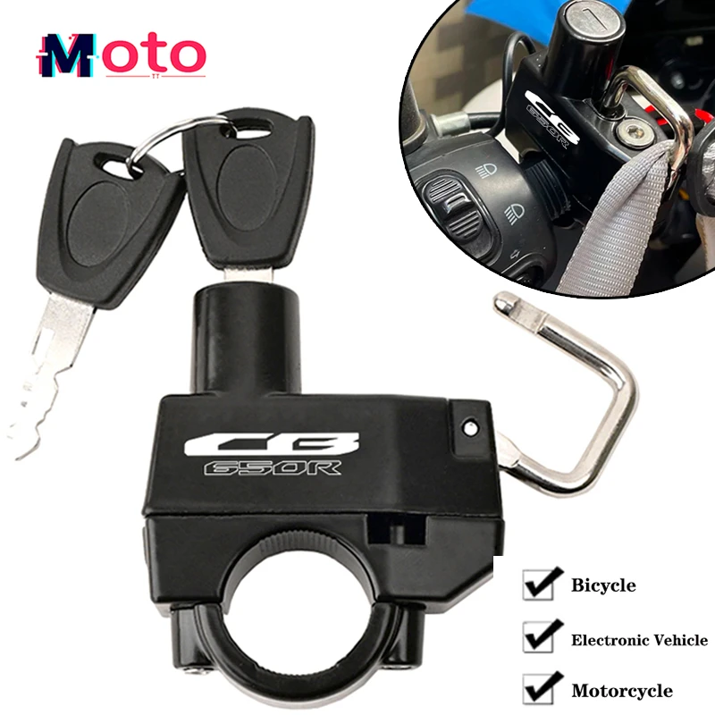 For HONDA CB650R CBR650R CB650 R CBR650 R CB CBR 650 R 650R 2019 - 2024 Motorcycle CNC Accessories Helmet Lock Anti-Theft Helmet