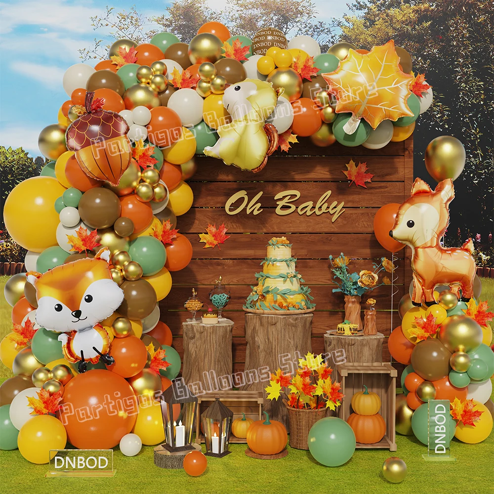 

Fall Thanksgiving Balloon Garland Arch Kit Avocado Green Perfume Grass Balloon Pumpkin Autumn Birthday Friendsgiving Party Decor