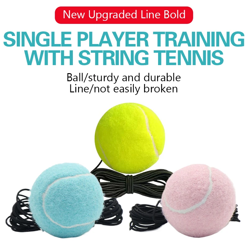 Tennis Base Rope Training Equipment Self-Taught Rebounder Sparring High Bounce Durable Three Colors Available