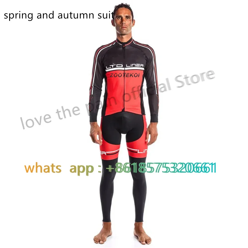 Zootekoi Men Cycling Jersey Jacket Set Spring And Autumn Thin Long Sleeve Outdoor Bike Team Mtb Equipment Ciclismo Hombre 2023