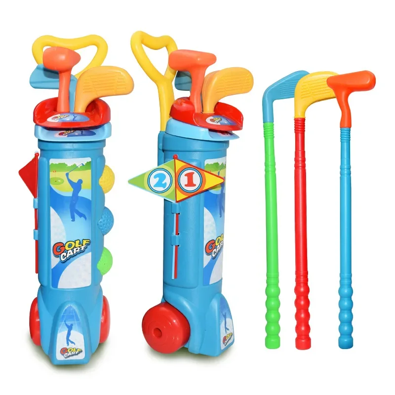 Kids Golf Club Set Indoor and Outdoor Sports Retractable Toy Golf Clubs Game Family Parent Child Outdoor Interactive Toys