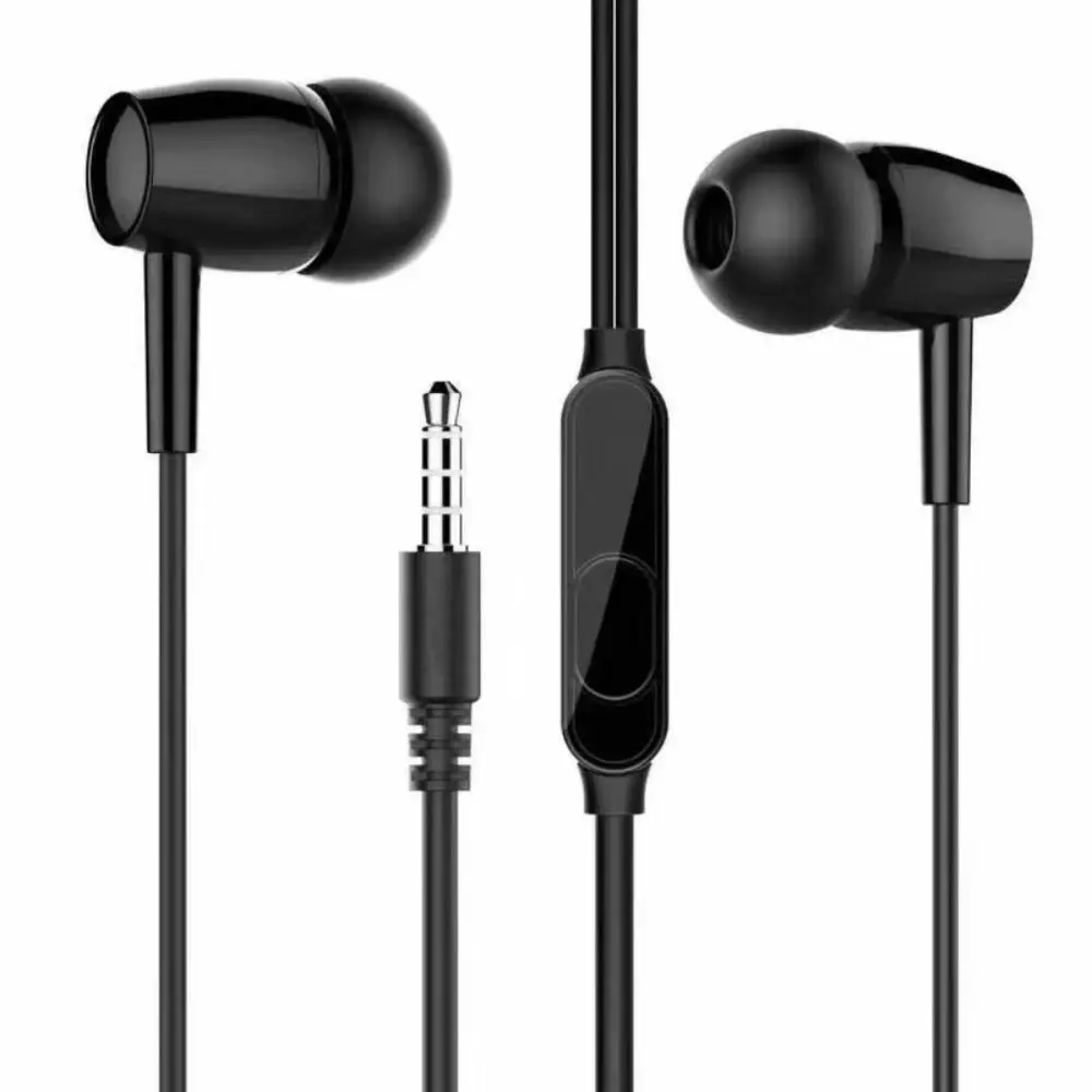 Portable 3.5mm Earphones In Ear Stereo Wired Headset Noise Canceling High Definition InEar Microphone For Mobile Phones