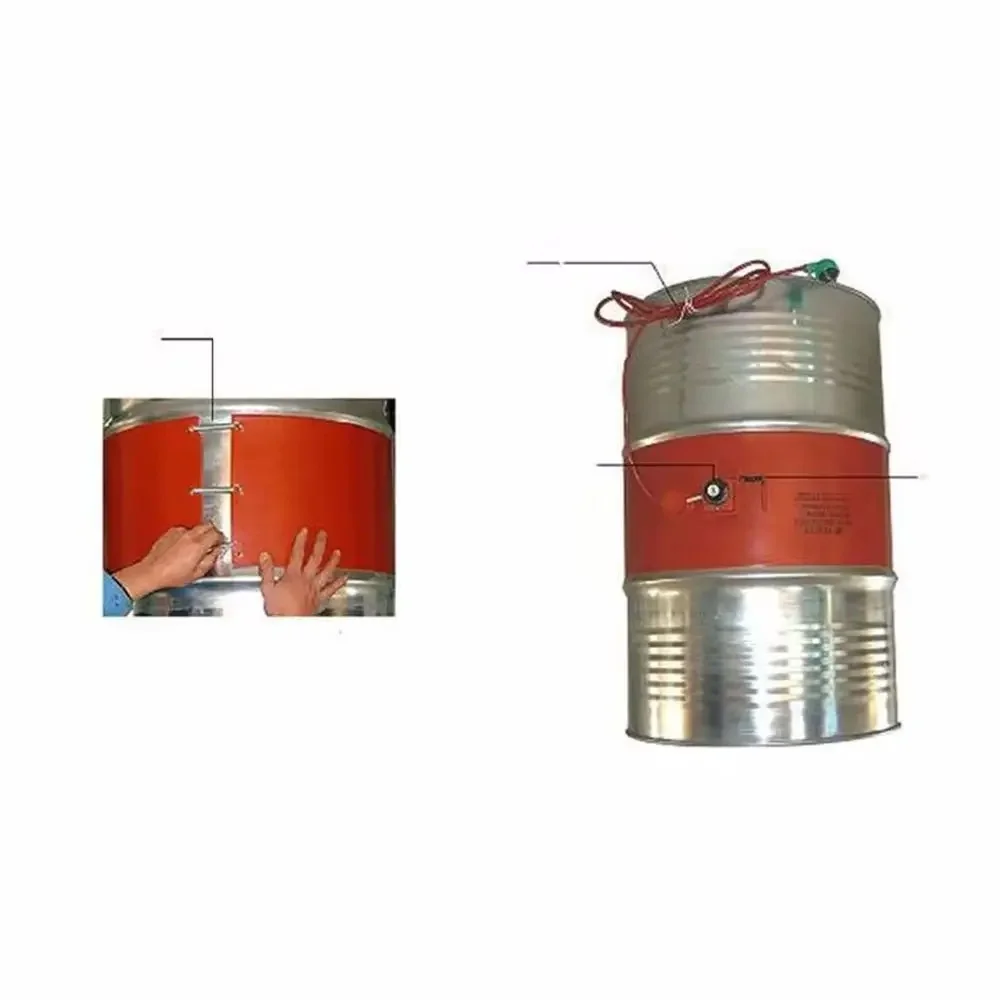 220V 20-200L Silicone Band Drum Heater Blanket Oil Biodiesel Plastic Metal Drum Heater Barrel Gas Tank Knob Temperature Control