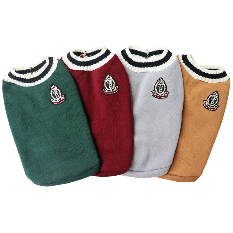 Pet Cat Solid Costume Autumn Winter Christmas Sweater For Small Dogs Kitten Pullover Puppy Vest Clothes Kitty Jacket Outfits