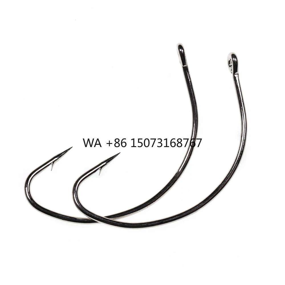 

Оптовая продажа, высокоуглеродистая сталь, с широким животом, смещенные крючки для червячной рыбалки без сорняков для ловли окуня, морской пресноводной рыбалки