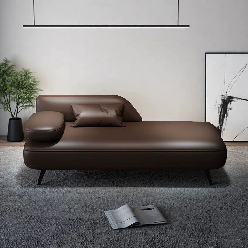Modern style double lounge chair, PU leather interior, comfortable design, suitable for apartment living room