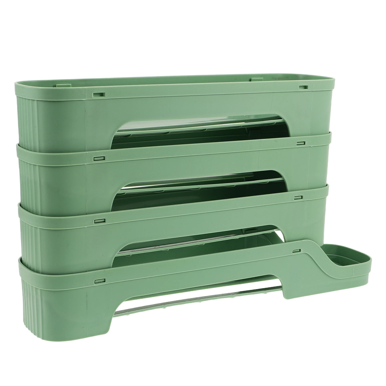 

Egg Holder for Fridge 4 Layers Plastic Storage Container Space Saving Organizer Egg Rack for Refrigerator Door Kitchen Storage