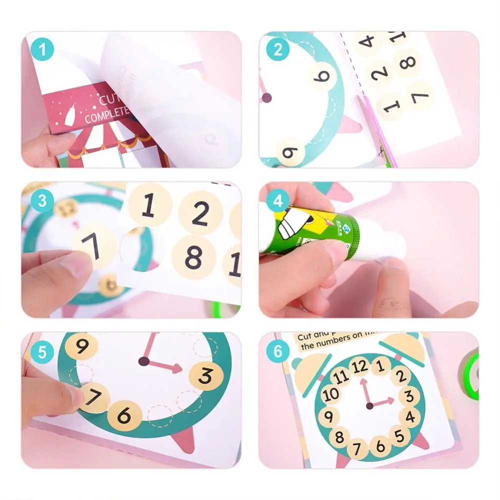 Paper Children's Paper-cut Book Art Learning Arts and Crafts Cutting Activity Book Scrapbooking for montessori toy