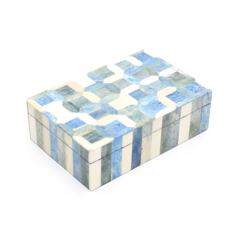 صندوق تخزين مزخرف مع مادة عظام-6X4X2