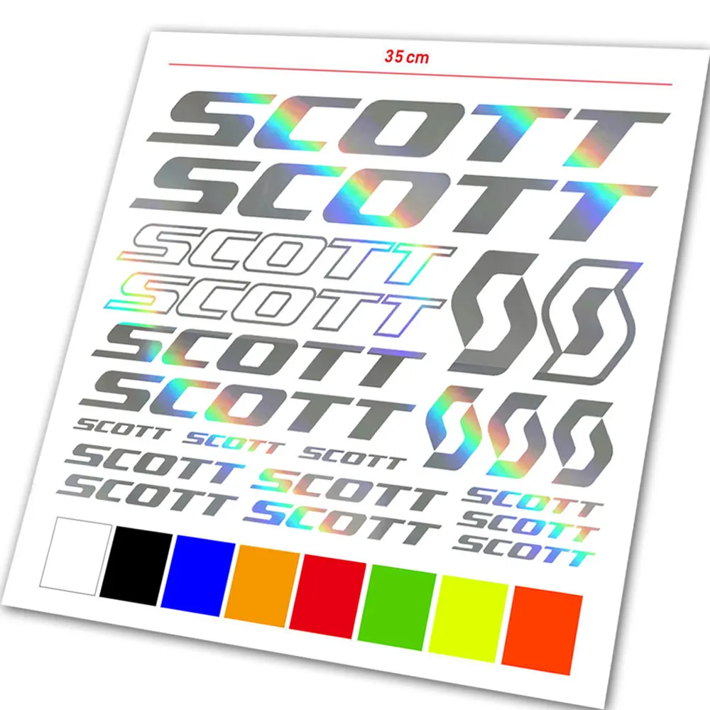 Kit 21 STUKS Voor SCOTT Vinyl Gestanst Grafische Fietsframe Stickers Decal Mountainbike Fietsen MTB BMX Racefiets Frame