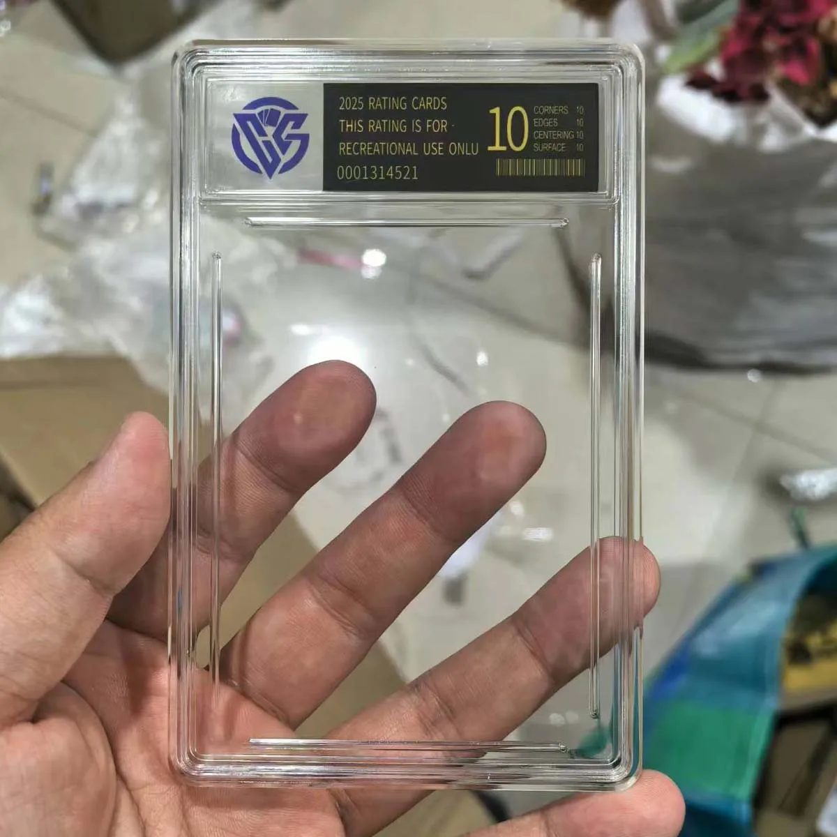 

Diy Self Made Bgs Rating Card Brick Hd Transparent Card Collection Acrylic Card Tiles OPCG PTCG Rating card brick