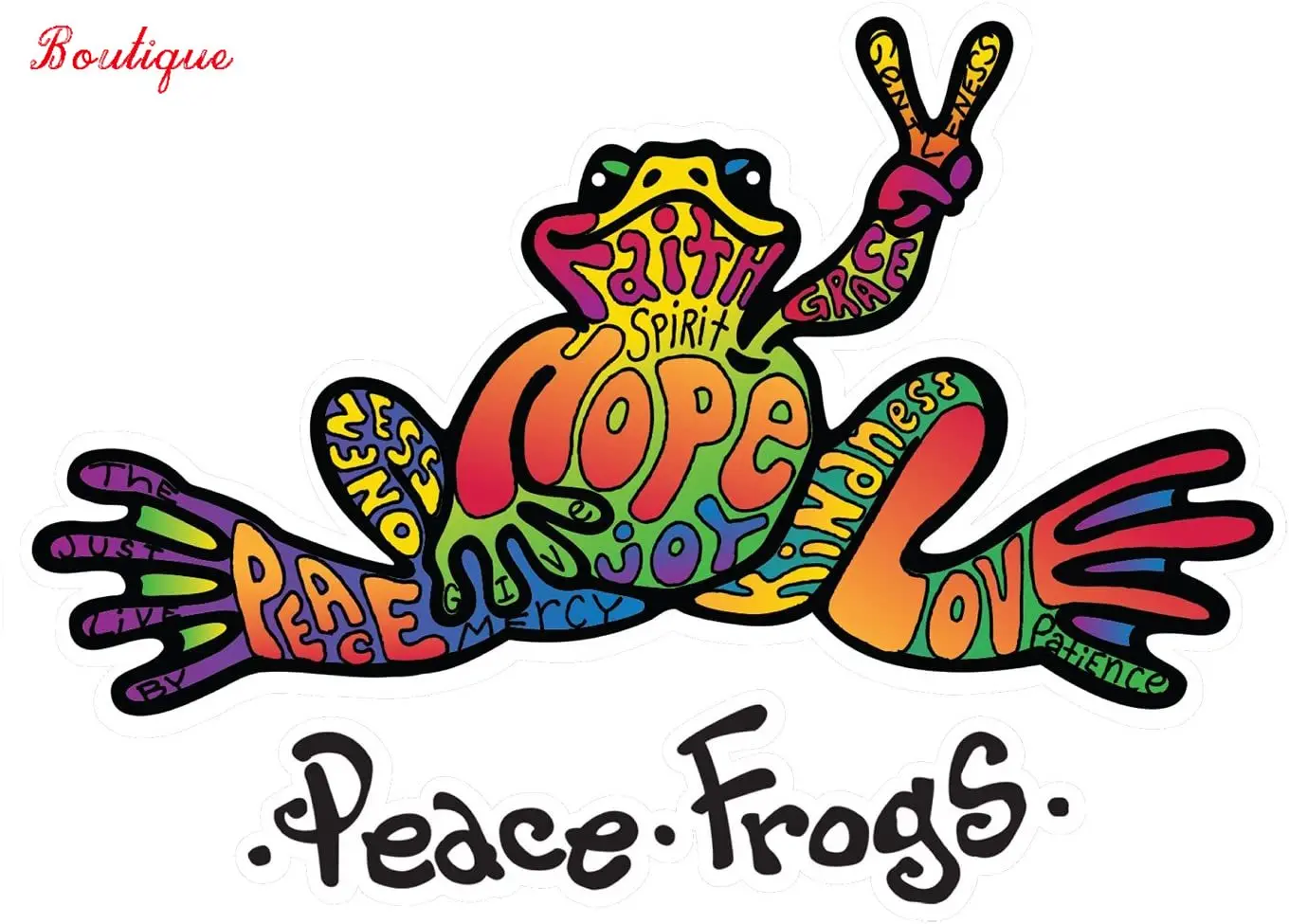 Lovely car hope peace frog sticker, cross-country diesel car supplies, motorcycle auto parts, refrigerator car fun Decal PVC